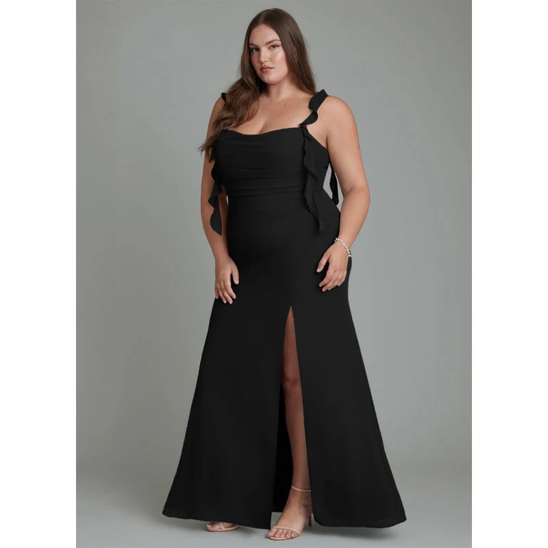 Jessamine Mermaid Sweetheart Chiffon Bridesmaid Dress in black - additional view 2