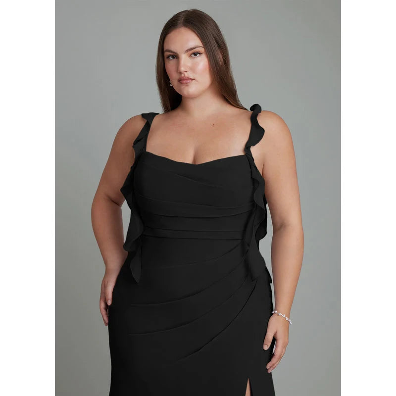Jessamine Mermaid Sweetheart Chiffon Bridesmaid Dress in black - additional view 3