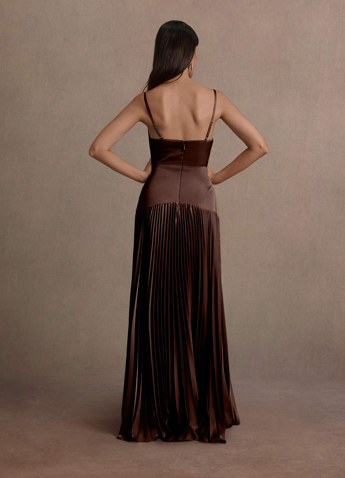 Jill Mocha Coco Dropped Waist Gown