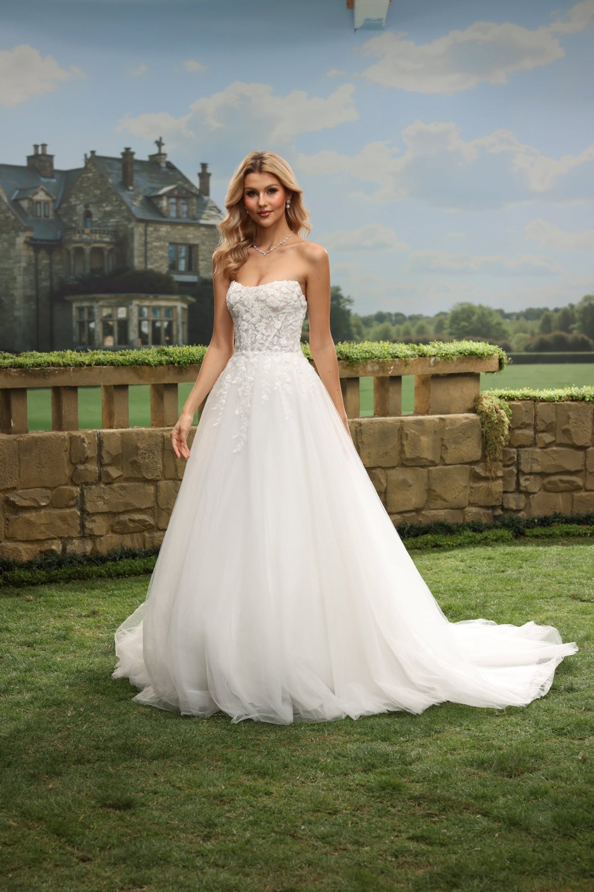 Kesia A-Line Strapless Straight-Neck wedding dress — design detail 10
