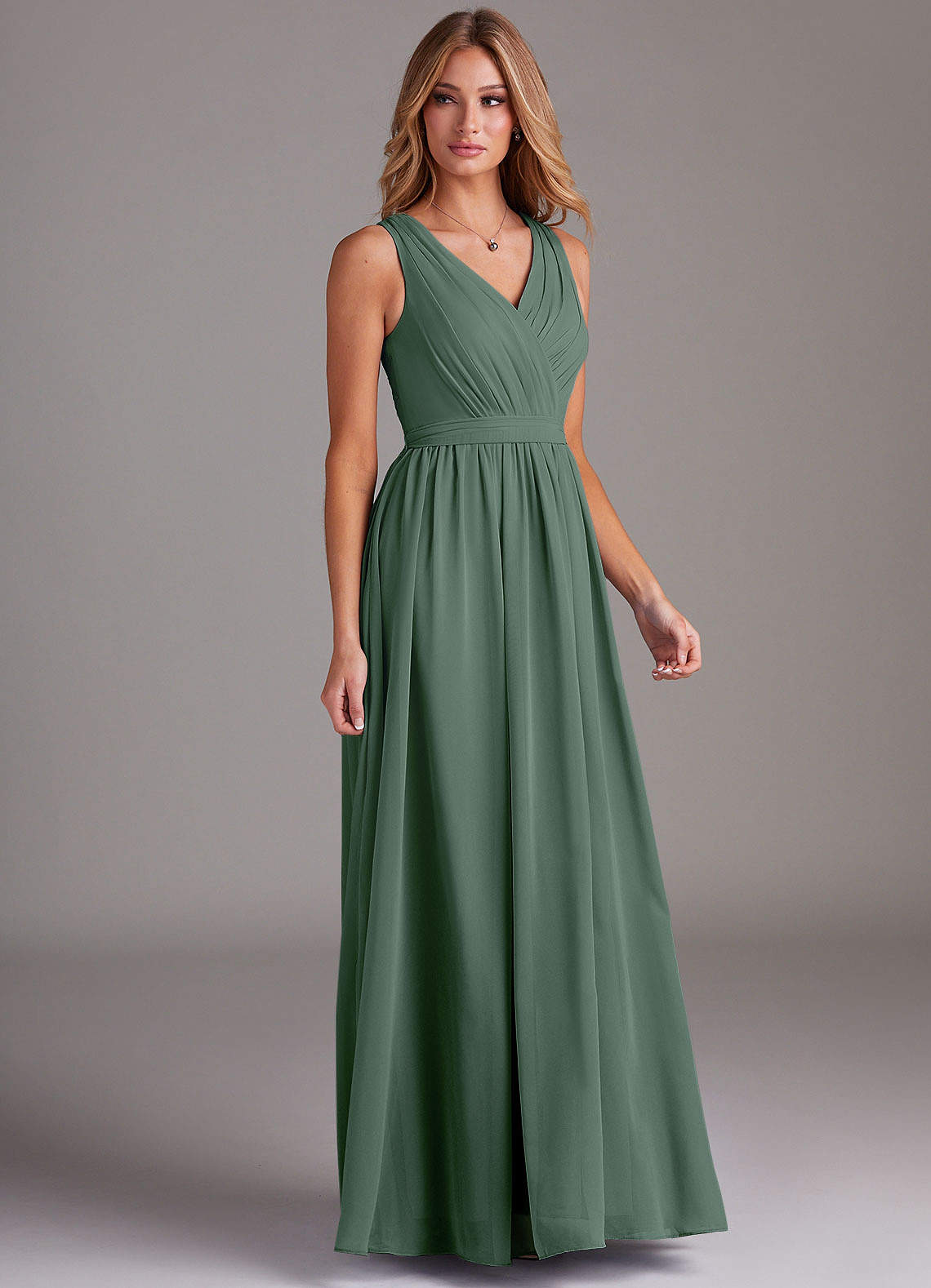 Kingsley A-Line V-Neck Chiffon Bridesmaid Dress