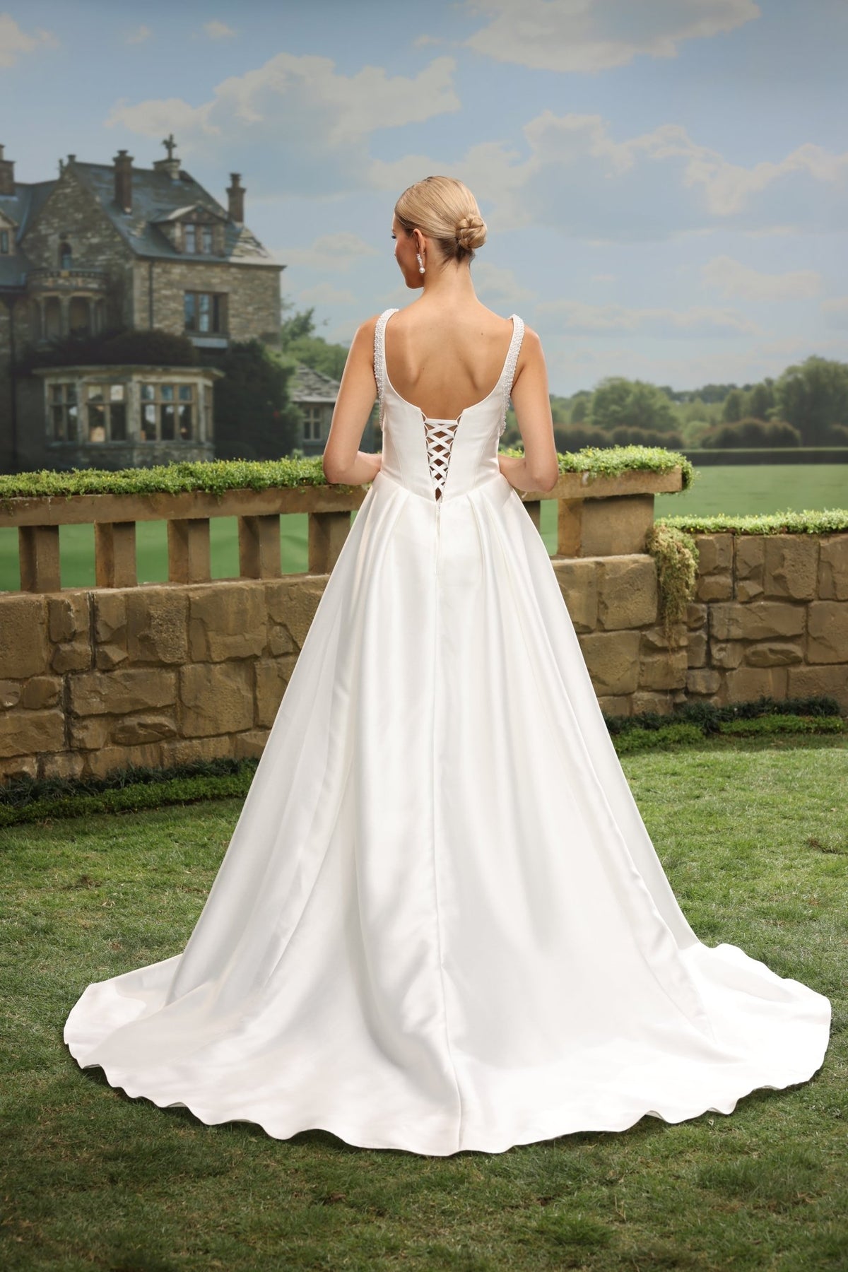 Dova white wedding dress back view 4