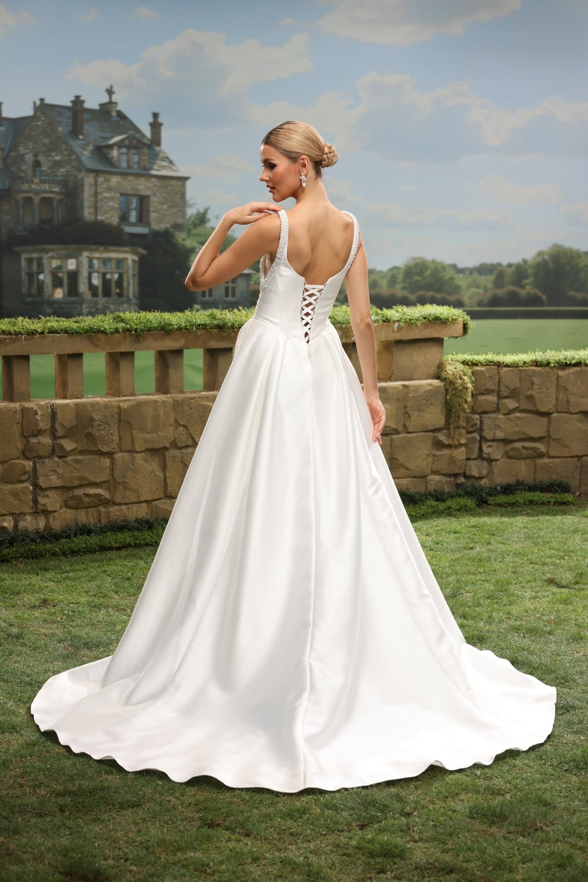 Dova white wedding dress back view 5