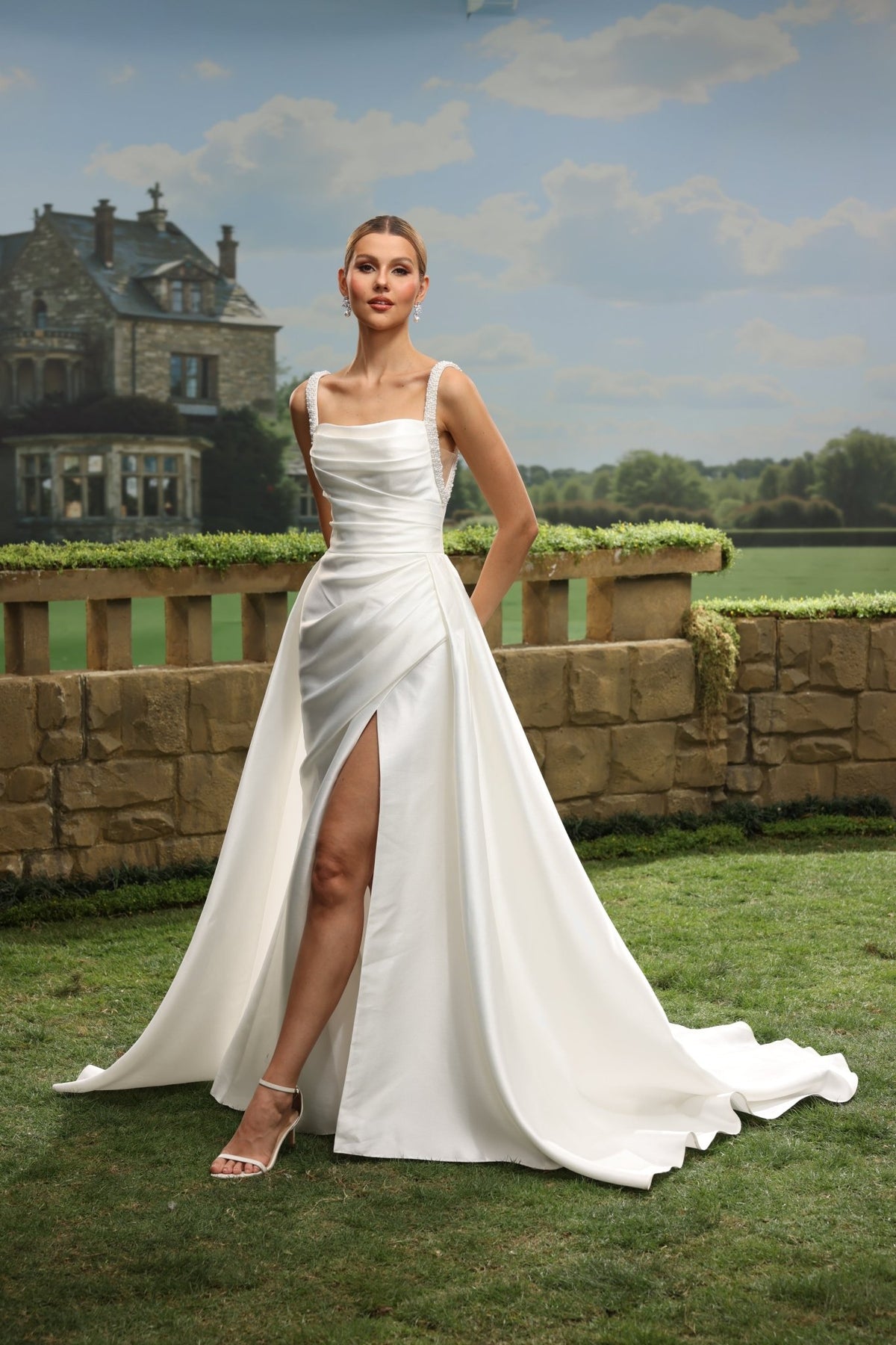 Dova white wedding dress side view 3