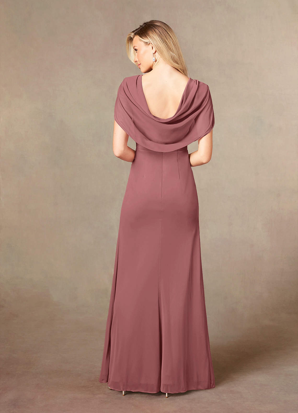 Luisa Mermaid V-Neck Mesh Mother of the Bride Dress in Grape