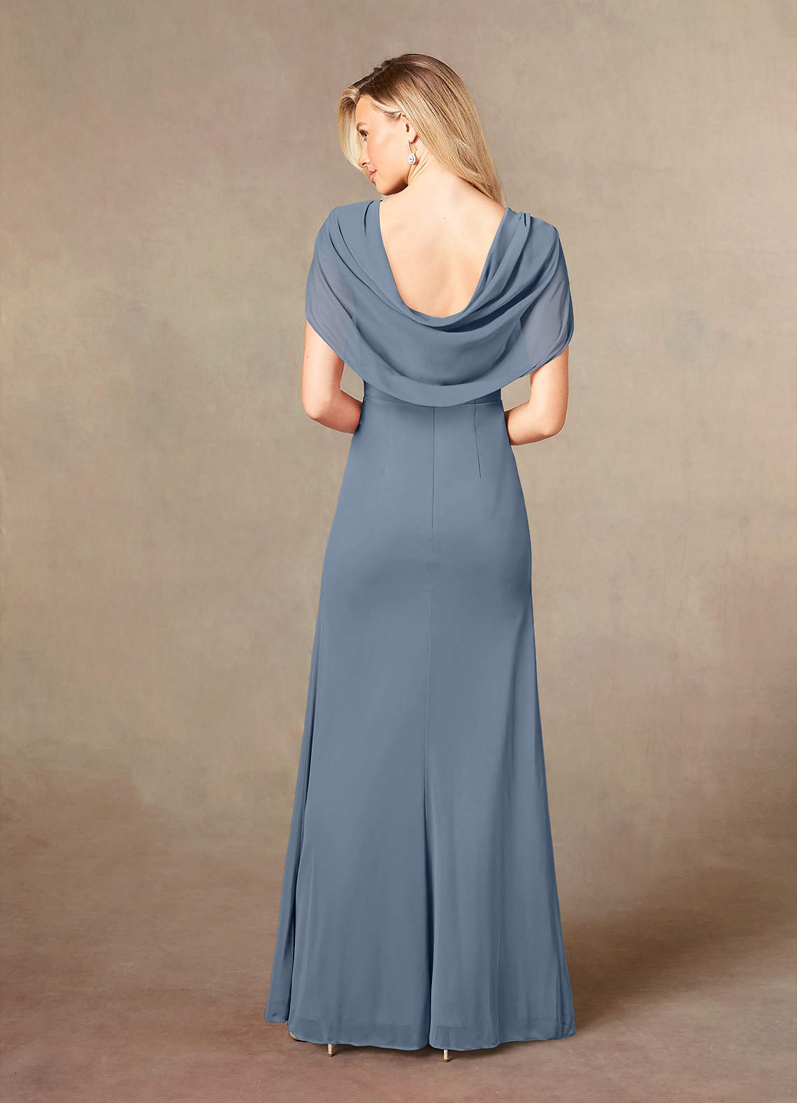 Luisa Mermaid V-Neck Mesh Mother of the Bride Dress in Twilight