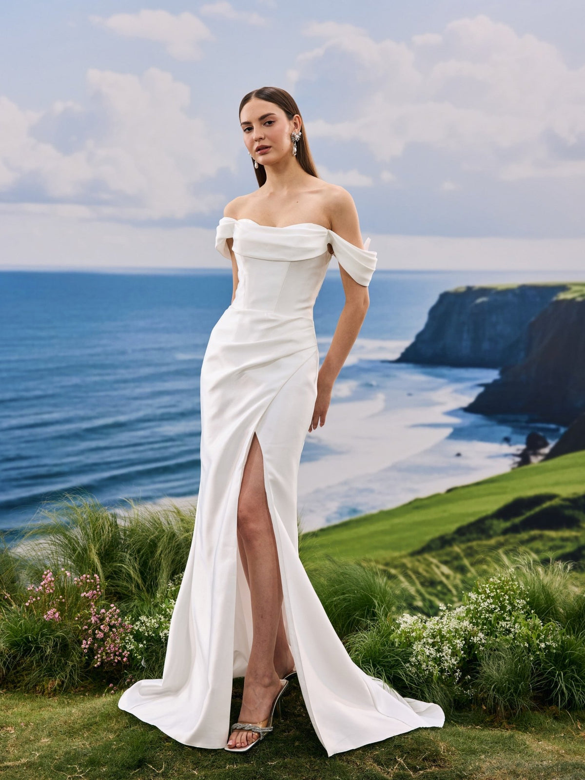 Maelis satin wedding dress - view 3