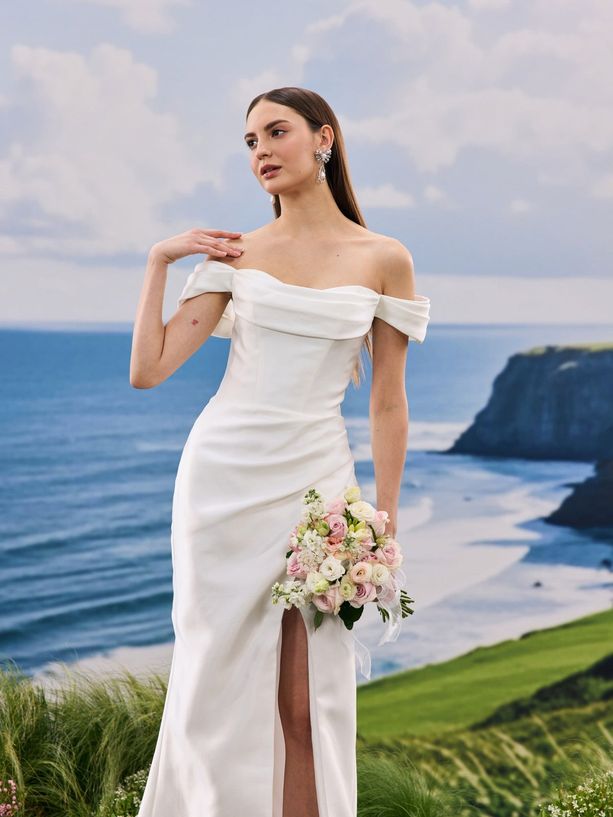 Maelis satin wedding dress - view 7