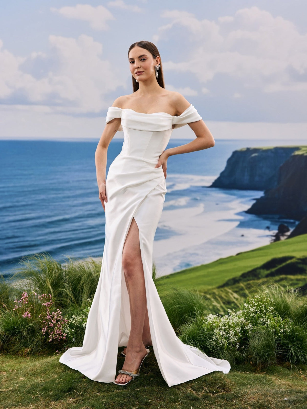 Maelis satin wedding dress - view 10