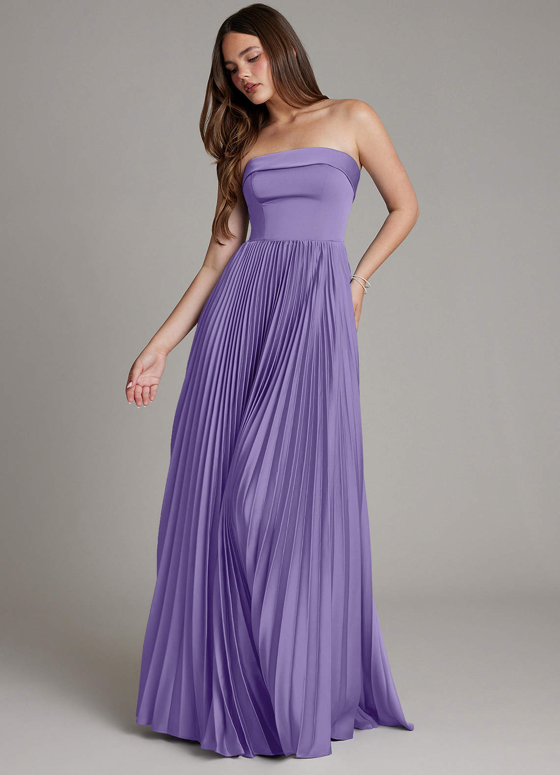 Mariana A-Line Straight-Neck Stretch Satin Bridesmaid Dress in Tahiti