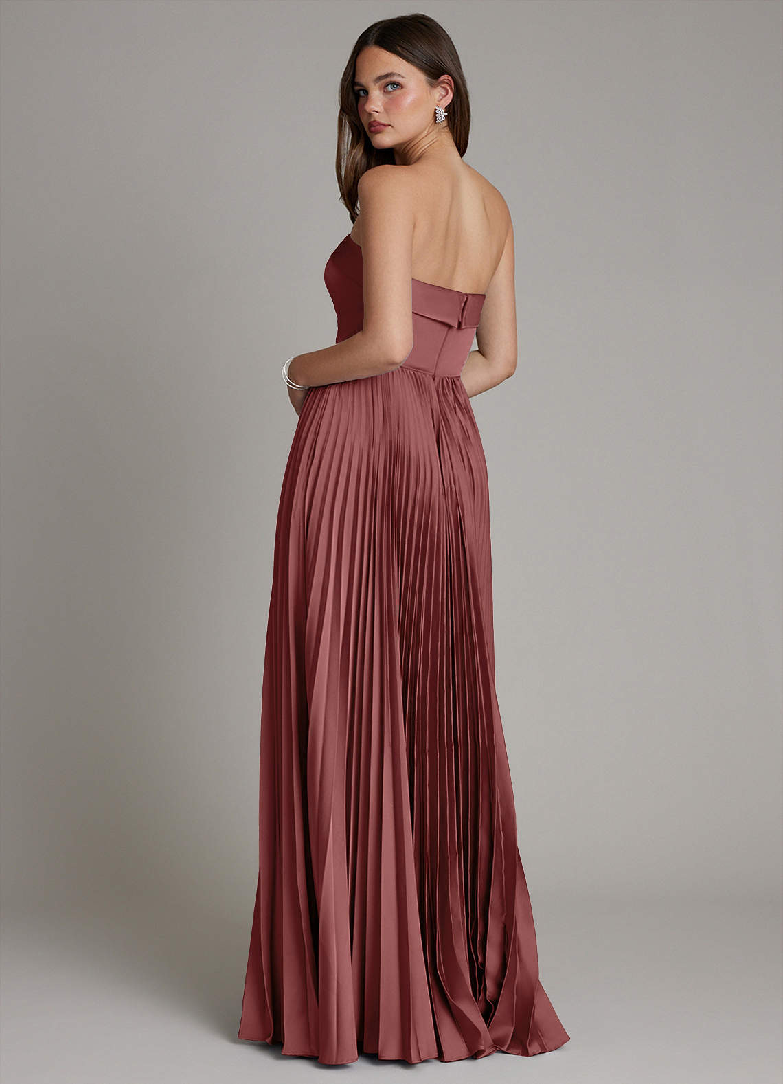 Mariana A-Line Straight-Neck Stretch Satin Bridesmaid Dress in Amethyst