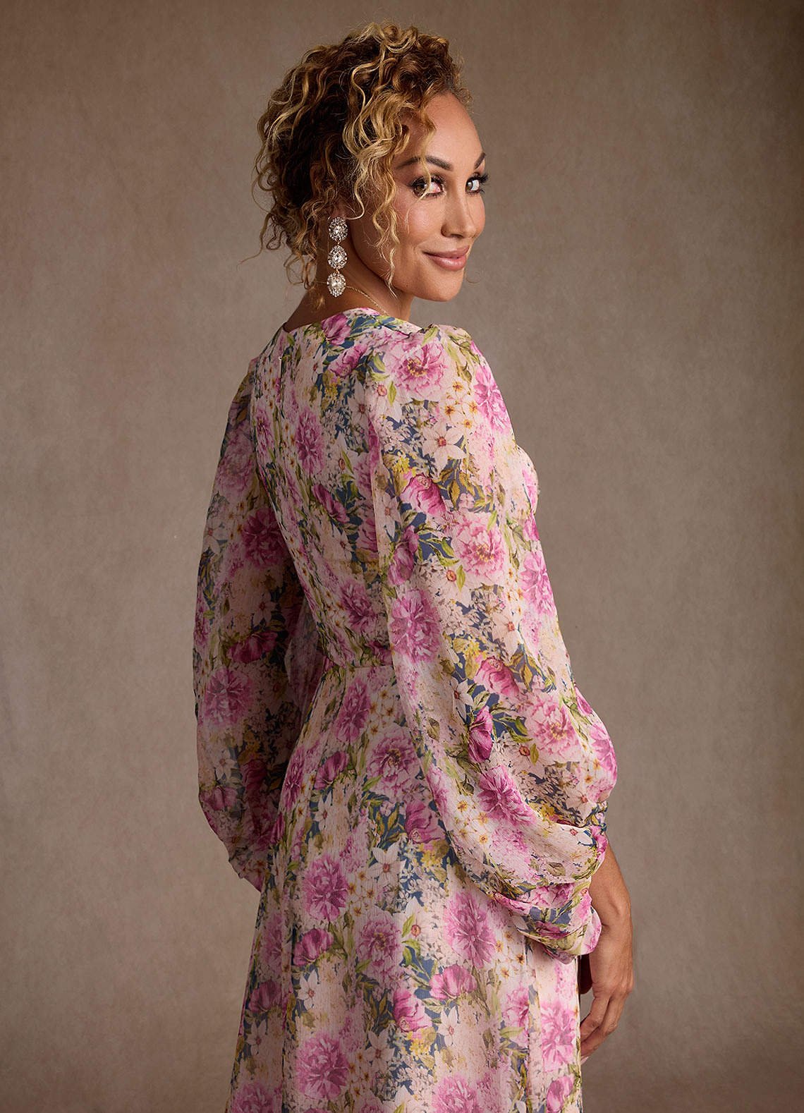 Marlo A-Line V-Neck Chiffon Mother of the Bride Dress