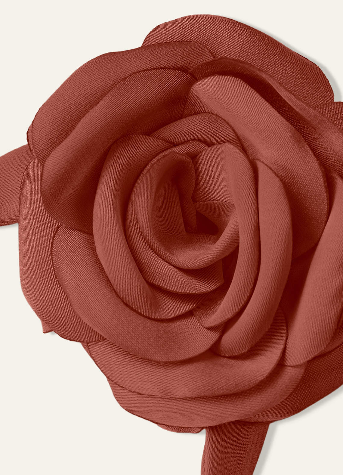 Matching Color Chiffon Rose Flower Rope Necklace — Auburn — 图 113/200