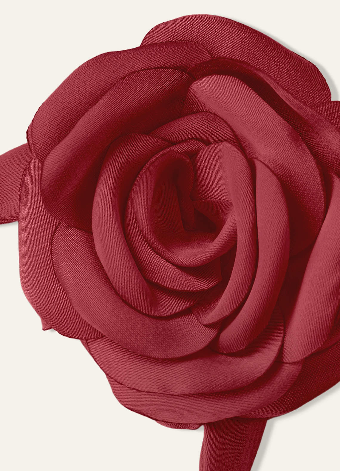 Matching Color Chiffon Rose Flower Rope Necklace — Pomegranate — 图 120/200