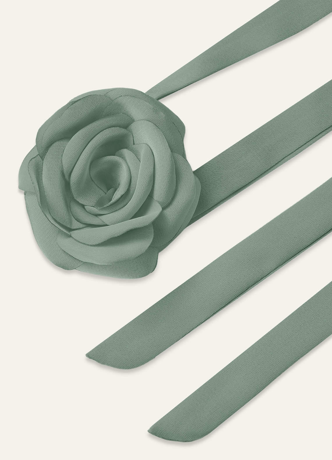 Matching Color Chiffon Rose Flower Rope Necklace — Silver Sage — 图 163/200