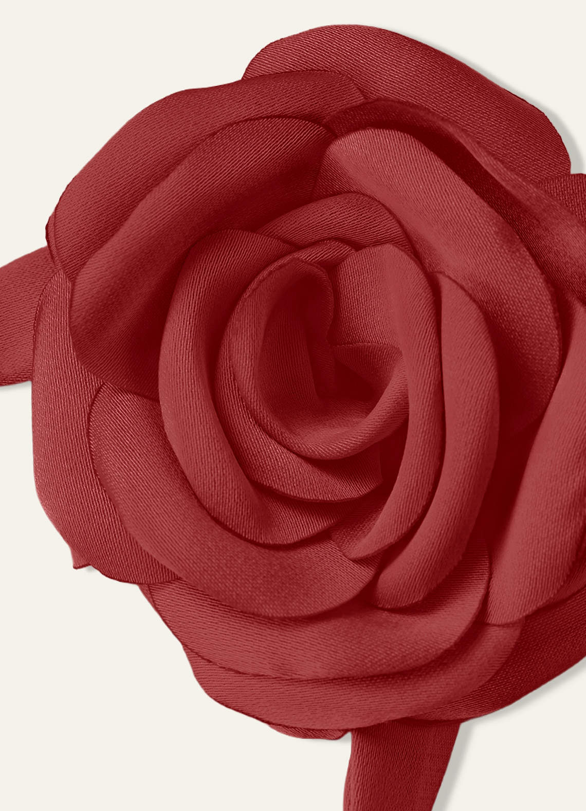 Matching Color Chiffon Rose Flower Rope Necklace — Rust — 图 110/200