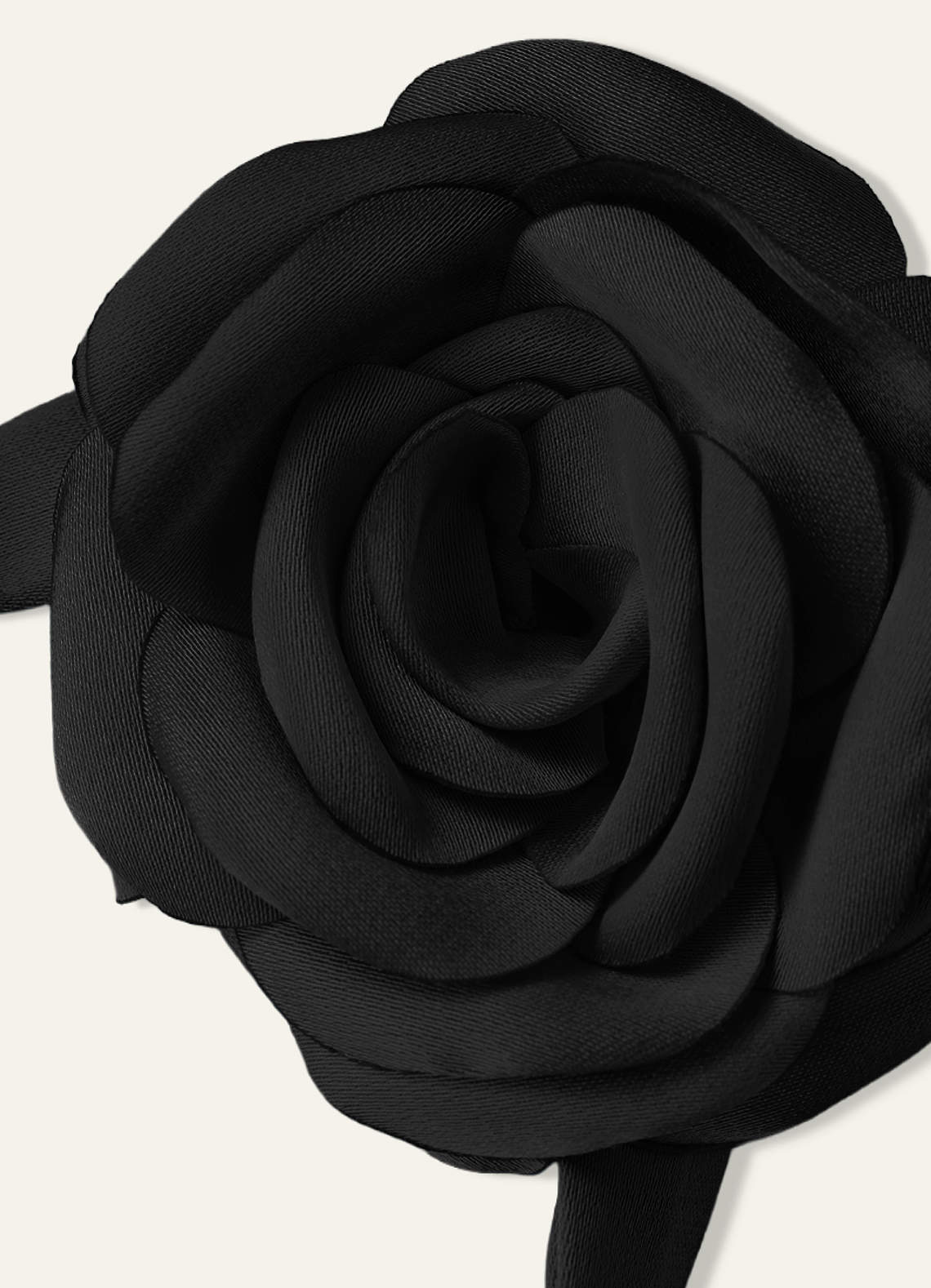 Matching Color Chiffon Rose Flower Rope Necklace — black — 图 118/200