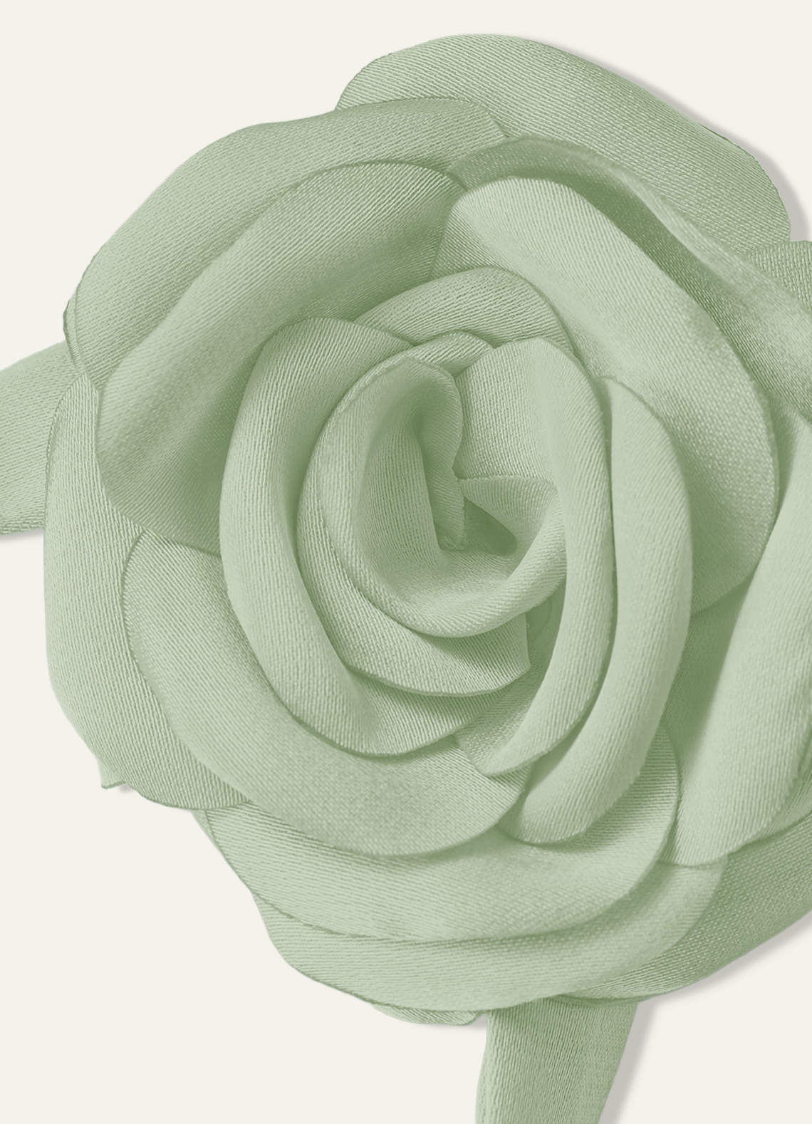 Matching Color Chiffon Rose Flower Rope Necklace — Dusty Sage — 图 81/200
