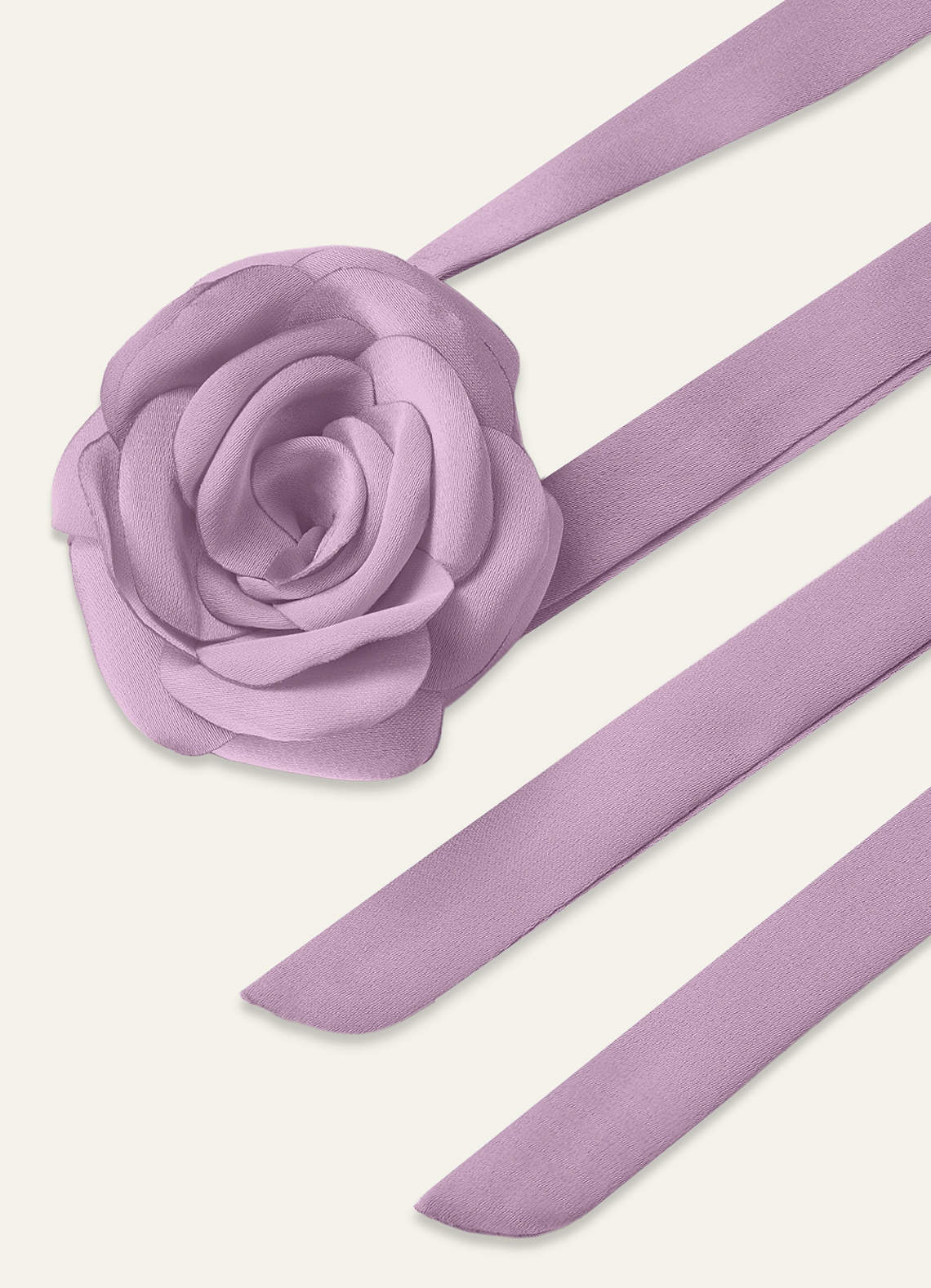 Matching Color Chiffon Rose Flower Rope Necklace — Wisteria — 图 183/200