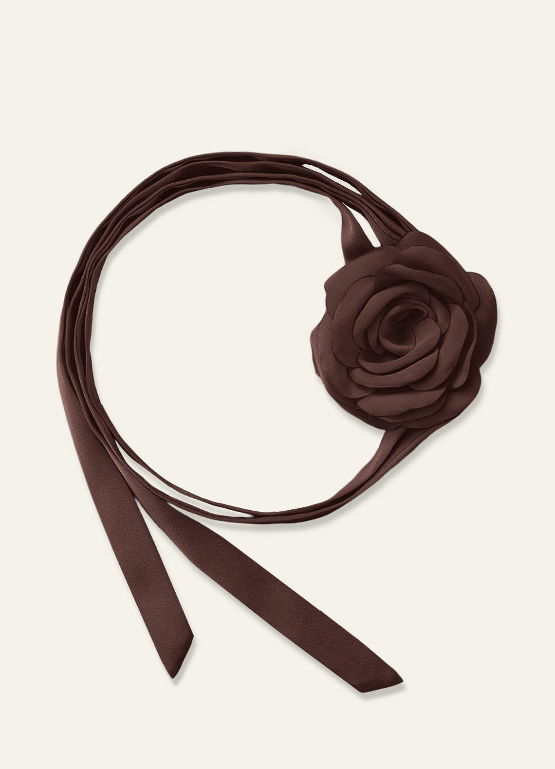 Matching Color Chiffon Rose Flower Rope Necklace — Ganache — 图 39/200