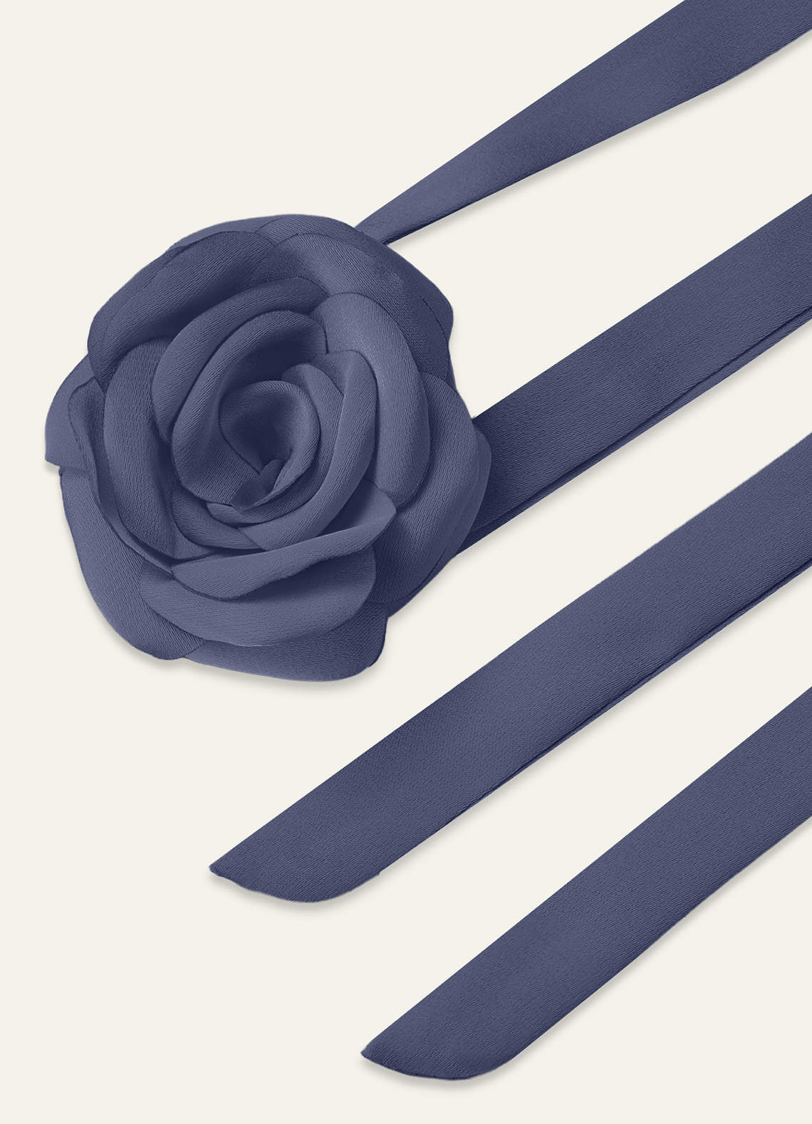 Matching Color Chiffon Rose Flower Rope Necklace — Stormy — 图 176/200