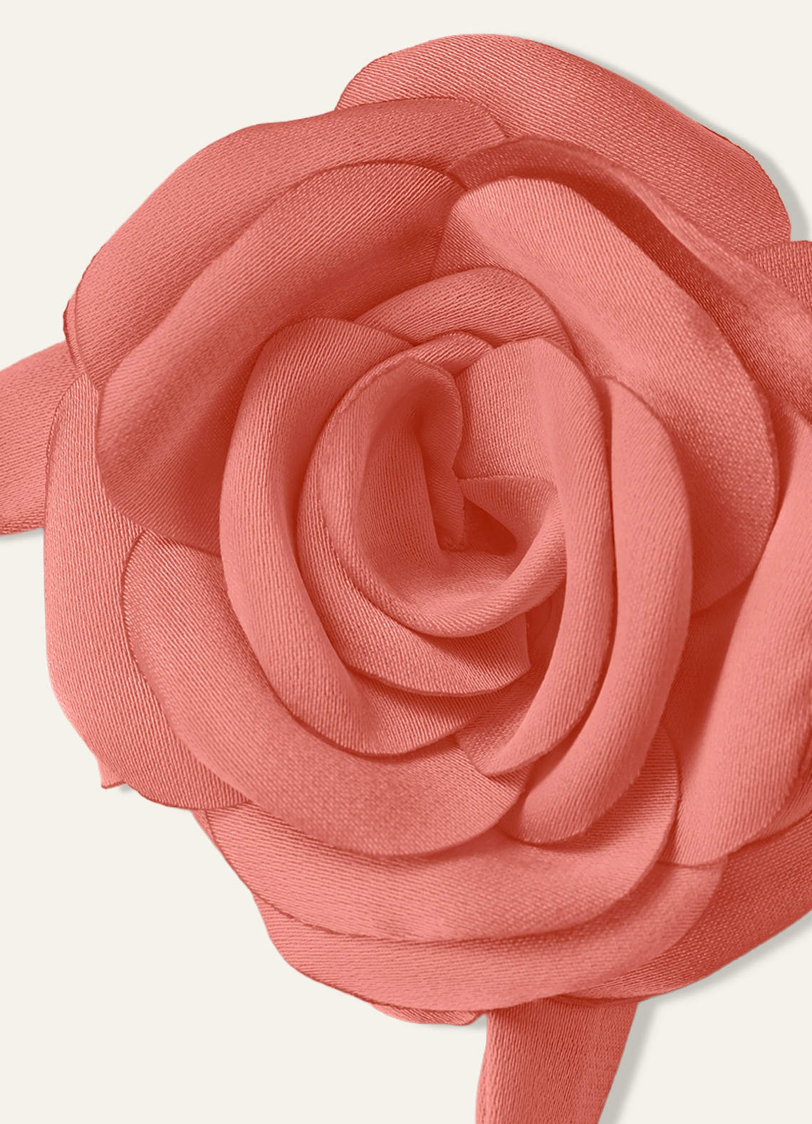 Matching Color Chiffon Rose Flower Rope Necklace — Salmon Pink — 图 101/200