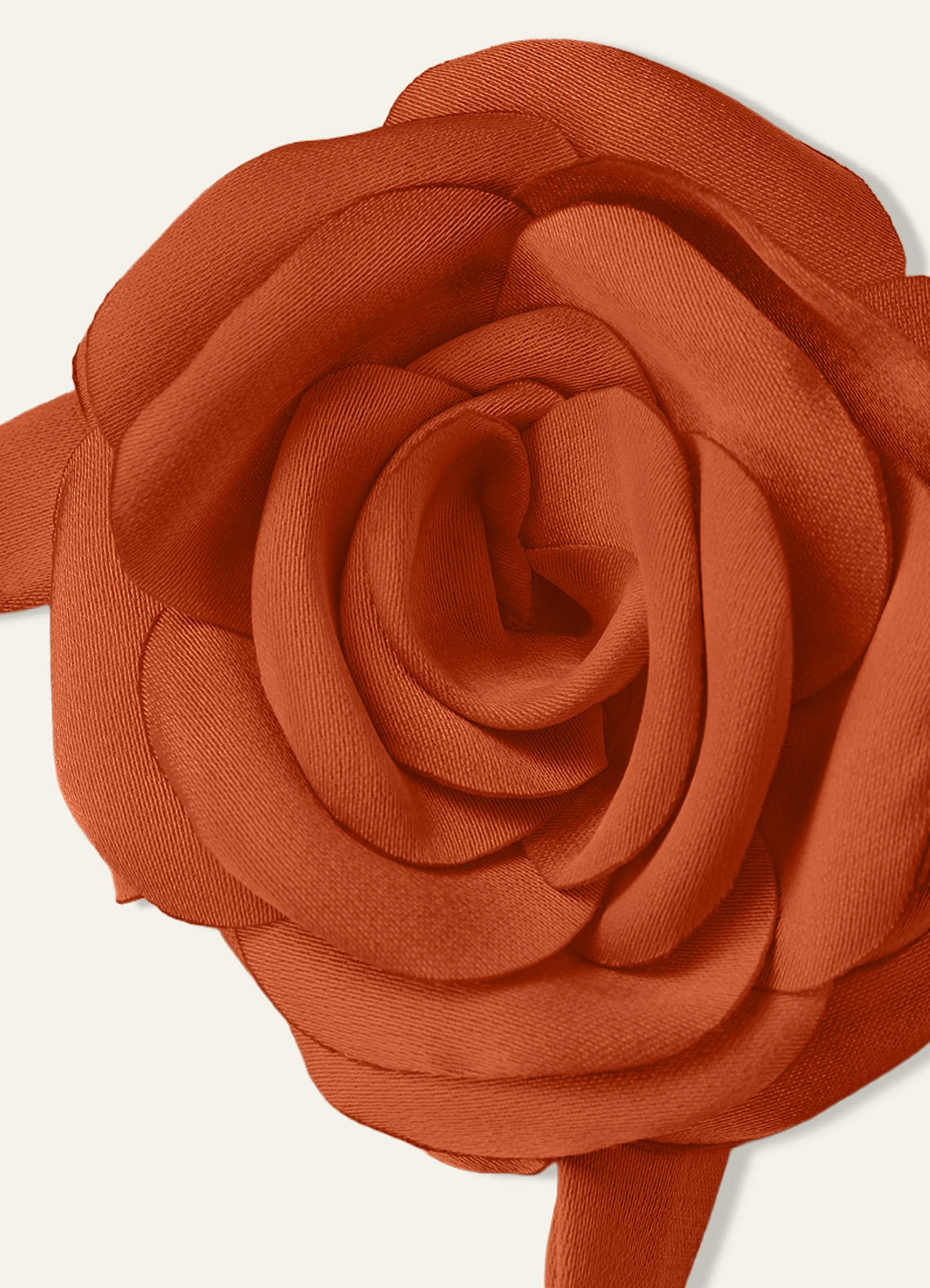 Matching Color Chiffon Rose Flower Rope Necklace — Burnt Orange — 图 114/200