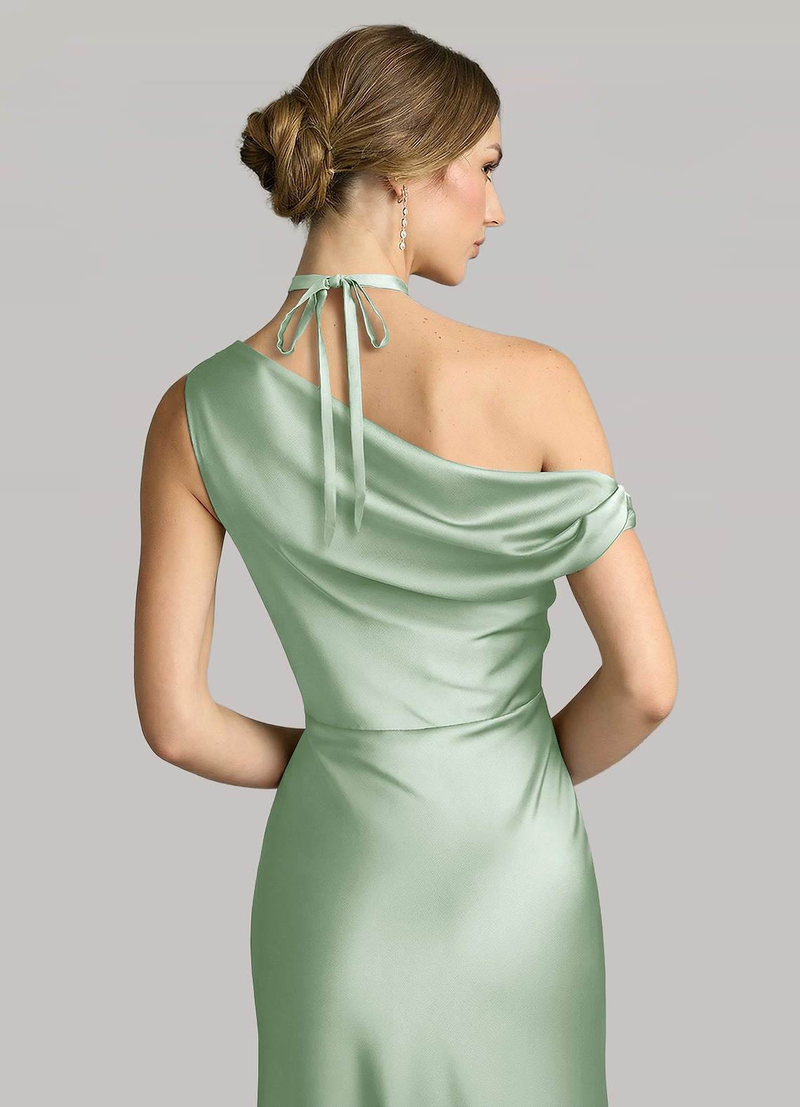 Matching Color Matte Satin Rose Flower Rope Necklace — Agave — 图 95/124