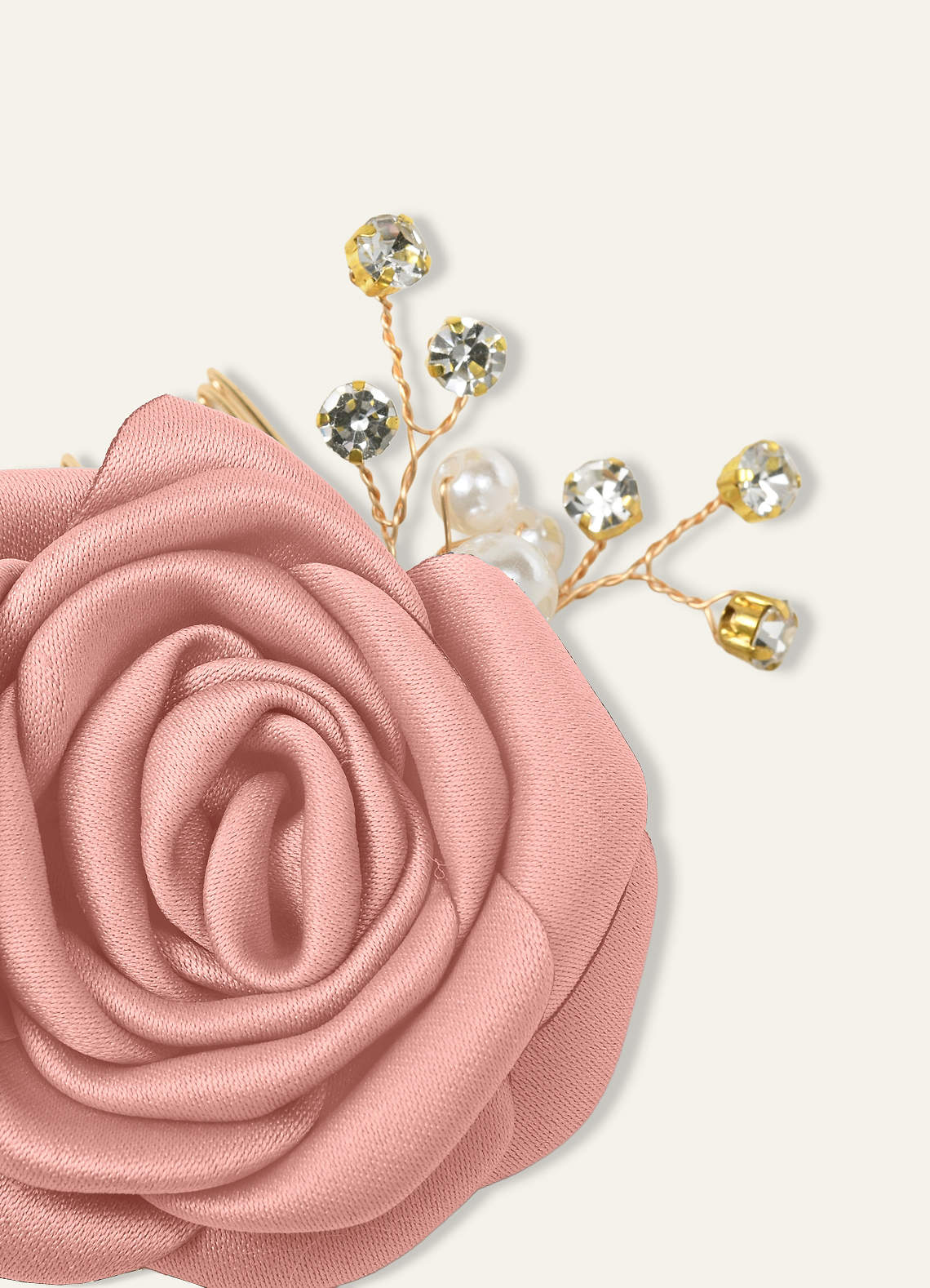 Matching Color Matte Satin Rose Hairpin Set — Rosette — 图 147/244