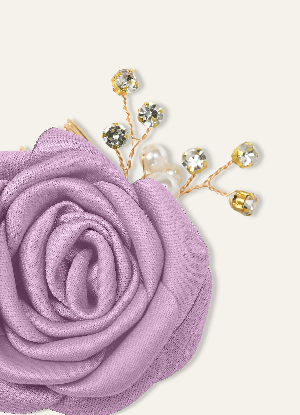 Matching Color Matte Satin Rose Hairpin Set — Wisteria — 图 156/244