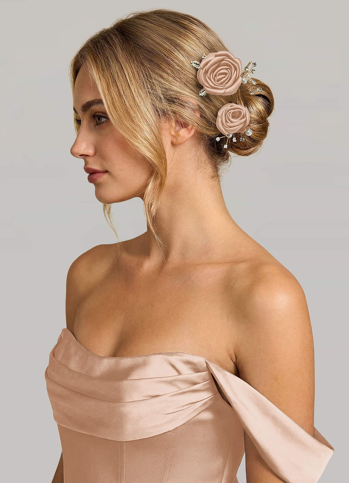 Matching Color Matte Satin Rose Hairpin Set — English Rose — 图 88/244