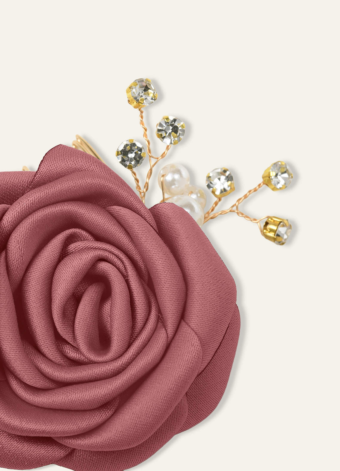 Matching Color Matte Satin Rose Hairpin Set — Amethyst — 图 159/244