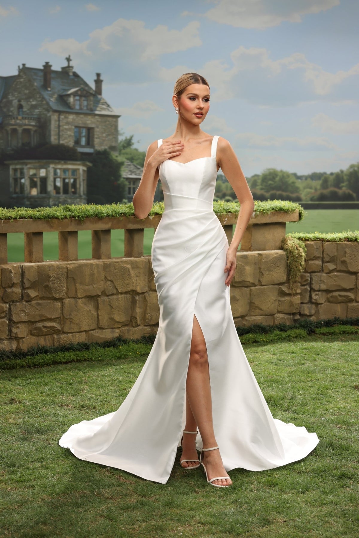 Zora white wedding dress side view 3