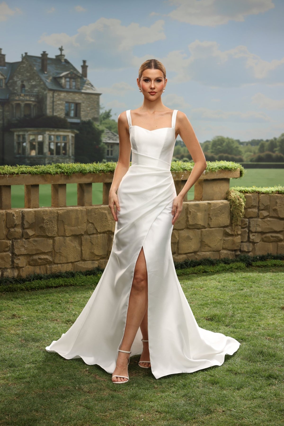 Zora white wedding dress side view 2