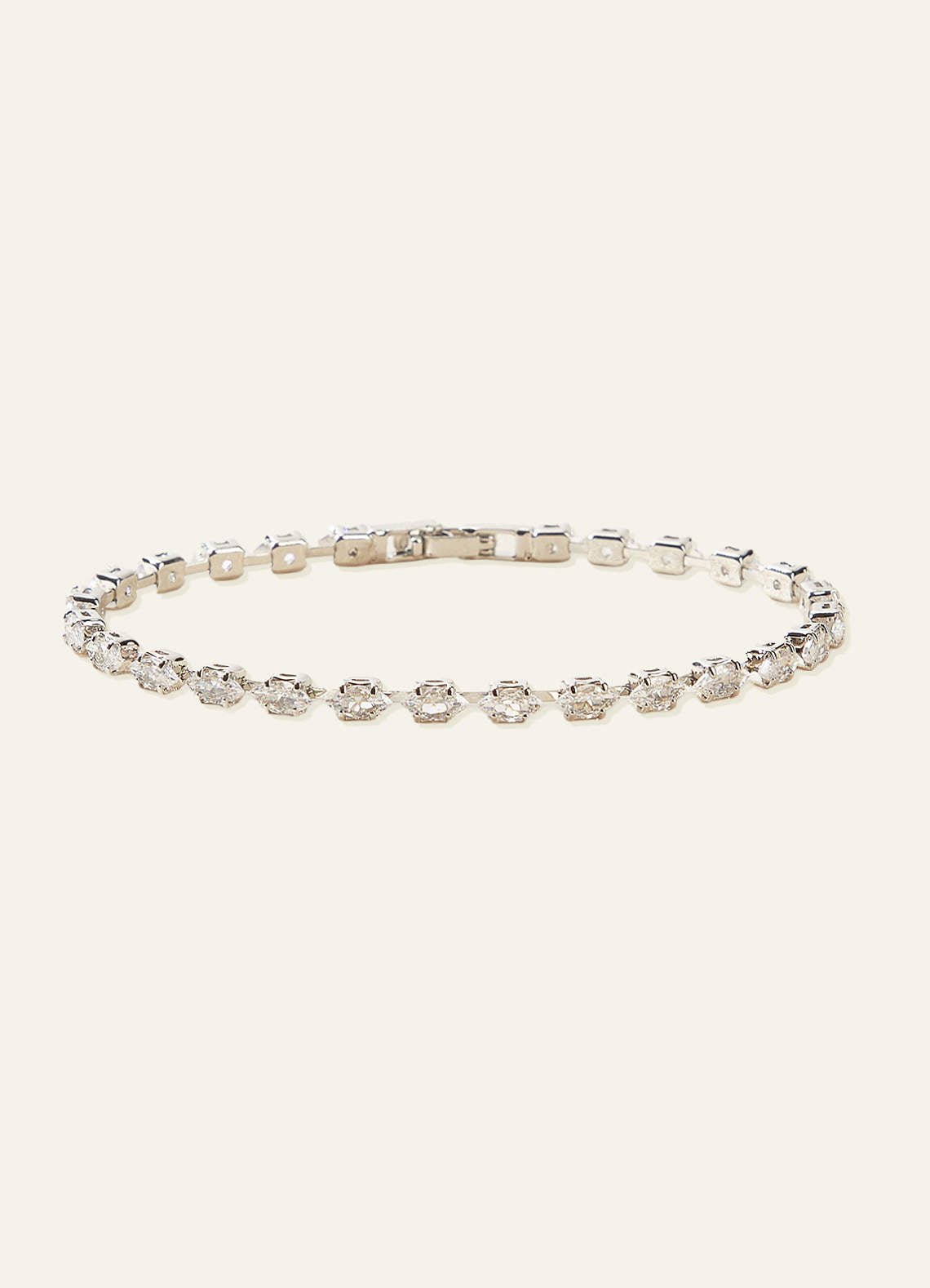 Mini Marquise Crystal Tennis Bracelet — Silver — 图 6/10