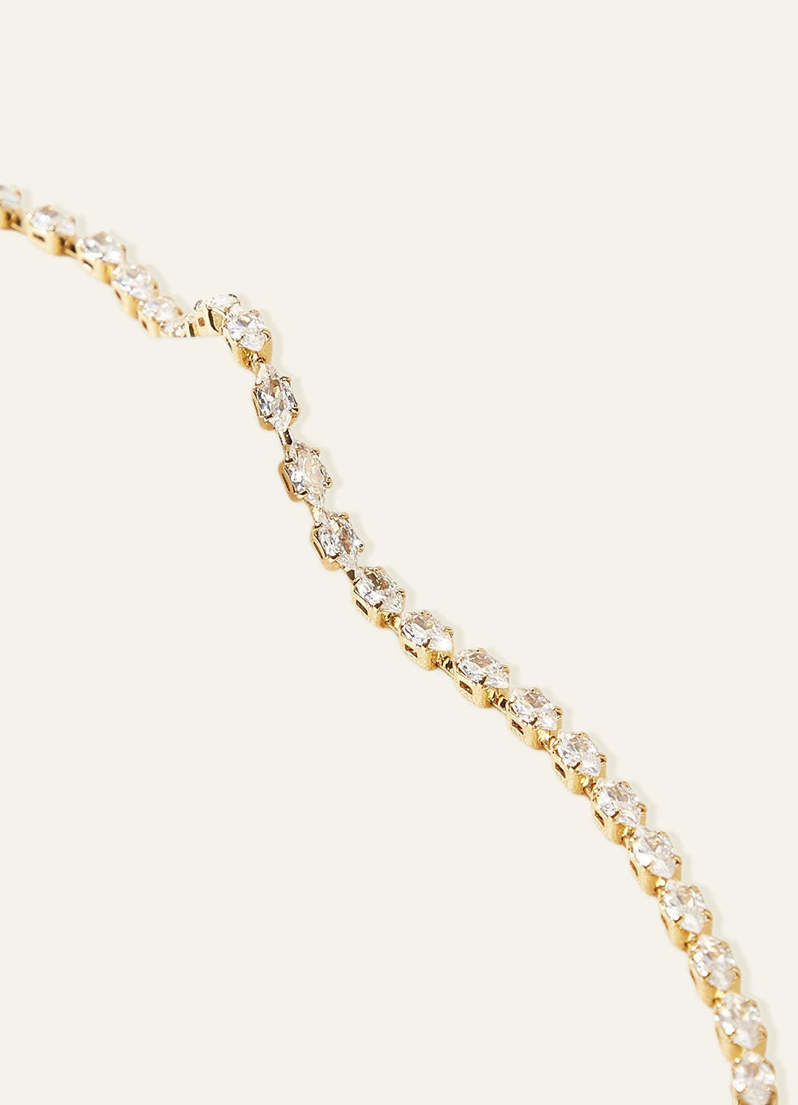 Mini Marquise Crystal Tennis Bracelet — Gold — 图 4/10