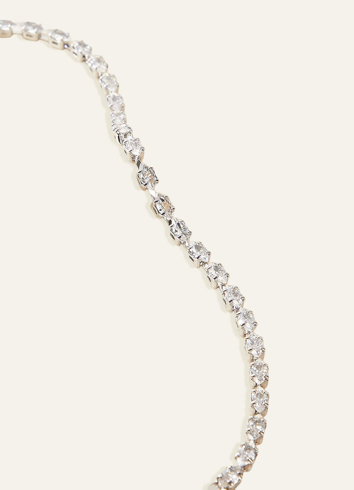 Mini Marquise Crystal Tennis Bracelet — Silver — 图 9/10