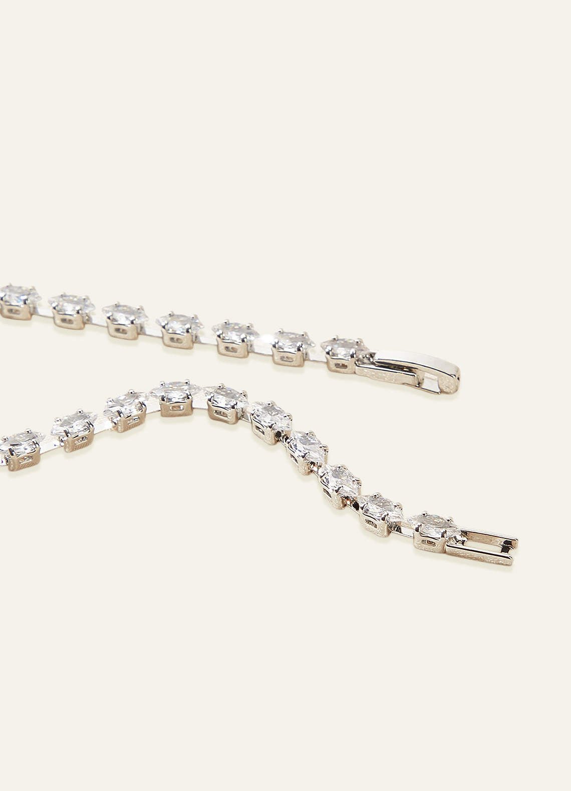 Mini Marquise Crystal Tennis Bracelet — Silver — 图 10/10