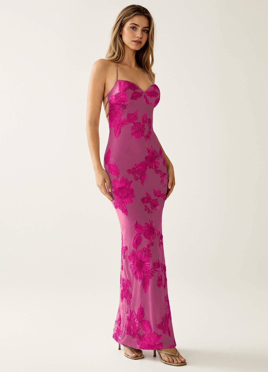 Nasasiya Mermaid Halter-Neck Stretch Lace Prom Dress in Yellow