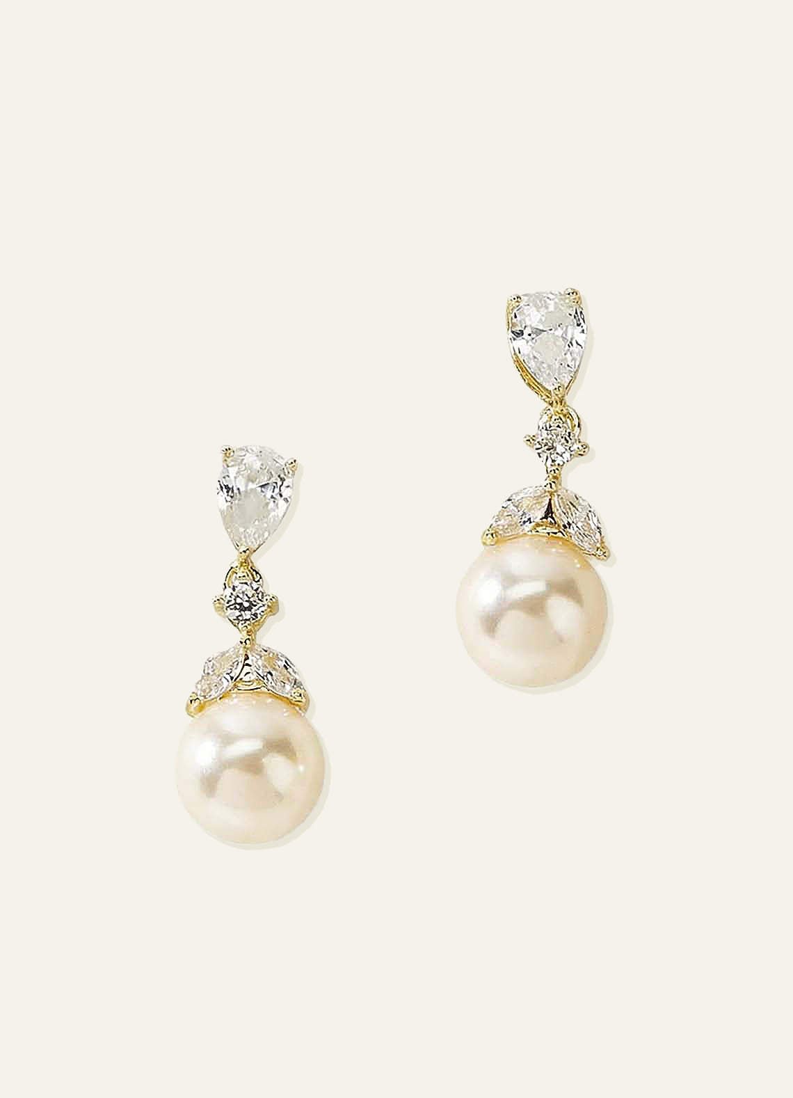 Ocean Pearl Earrings — Gold — 图 5/12