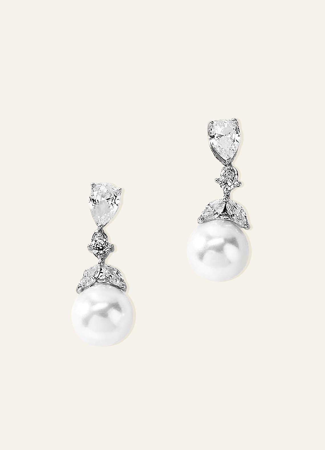 Ocean Pearl Earrings — Silver — 图 9/12
