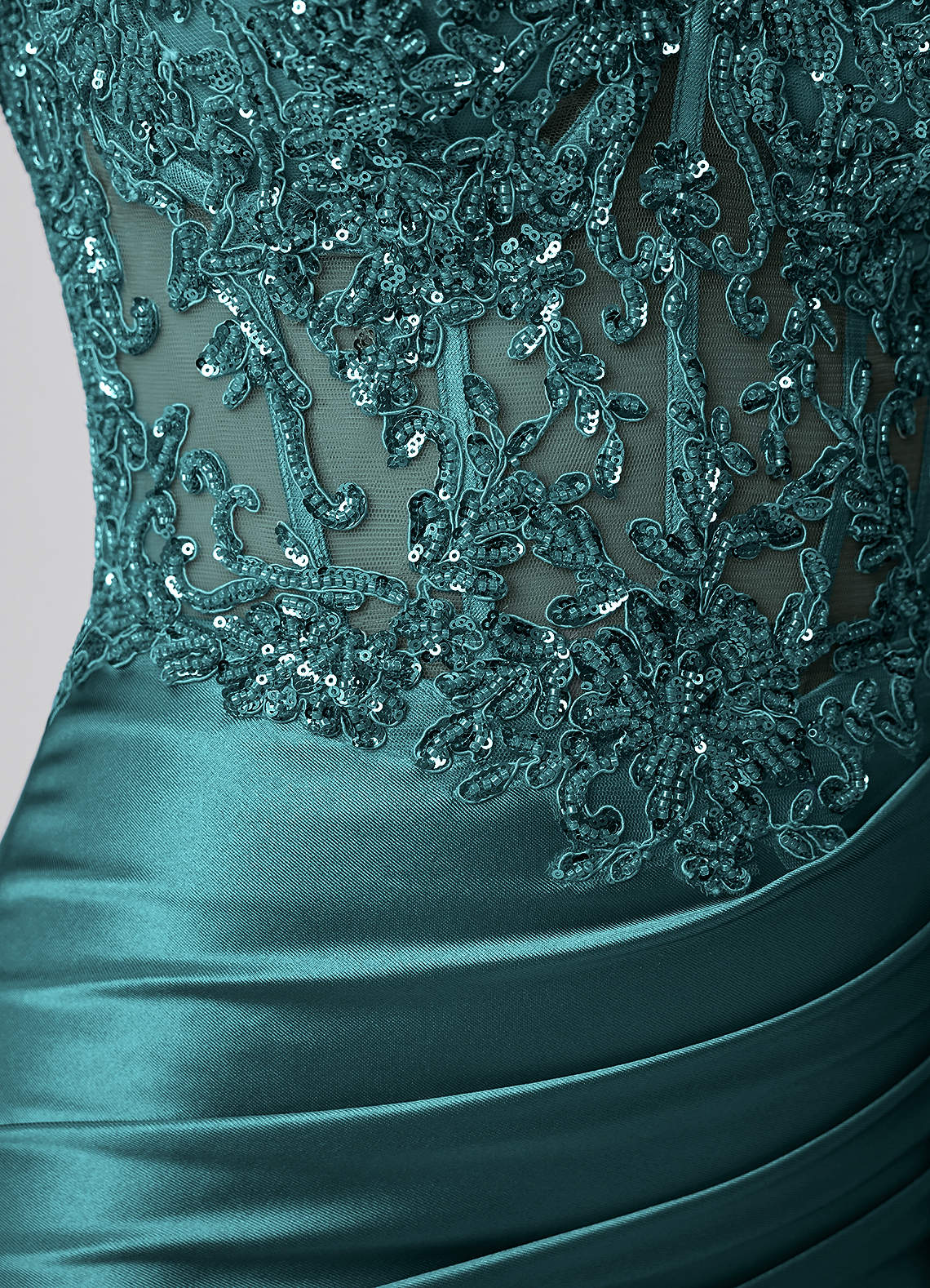 Oralien Bodycon Mini Off-the-Shoulder Satin Prom Dress in Peacock Blue