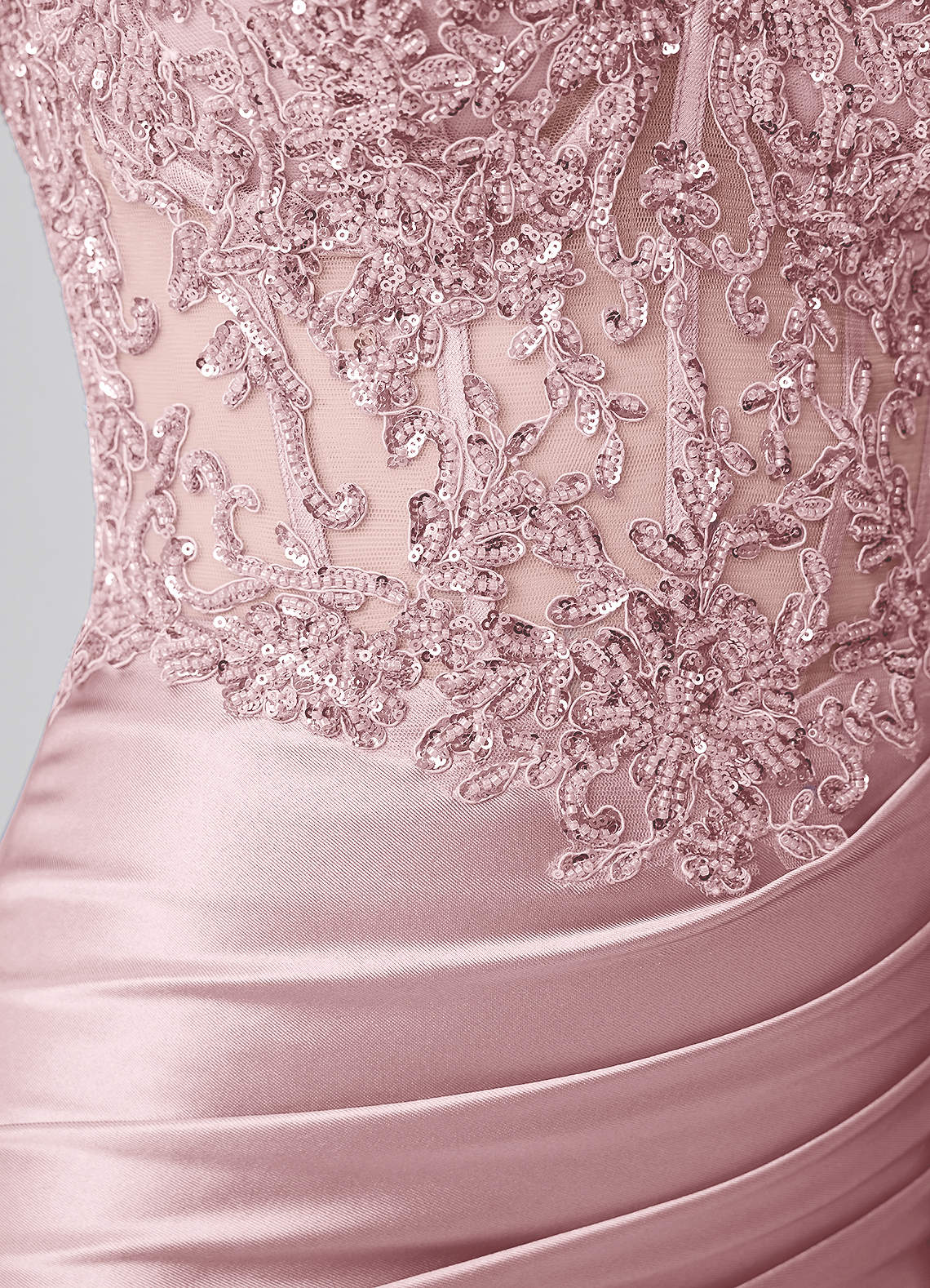 Oralien Bodycon Mini Off-the-Shoulder Satin Prom Dress in Blushing Pink
