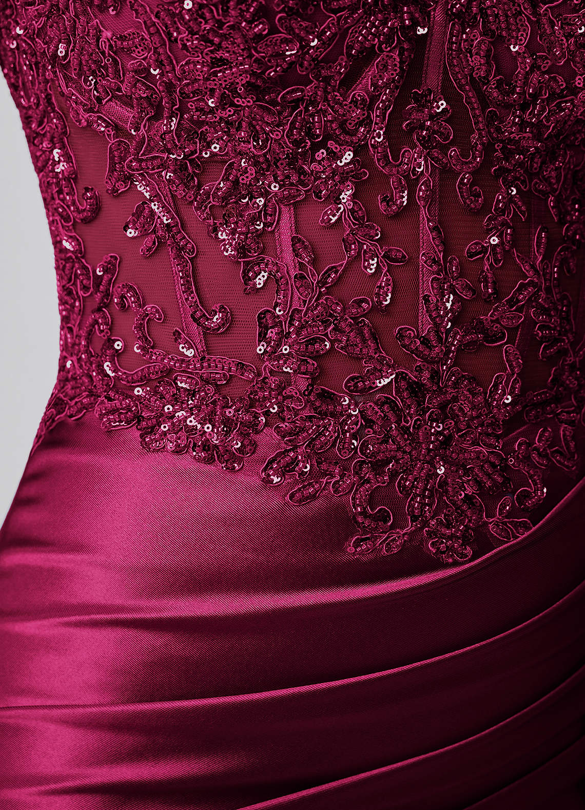 Oralien Bodycon Mini Off-the-Shoulder Satin Prom Dress in Burgundy