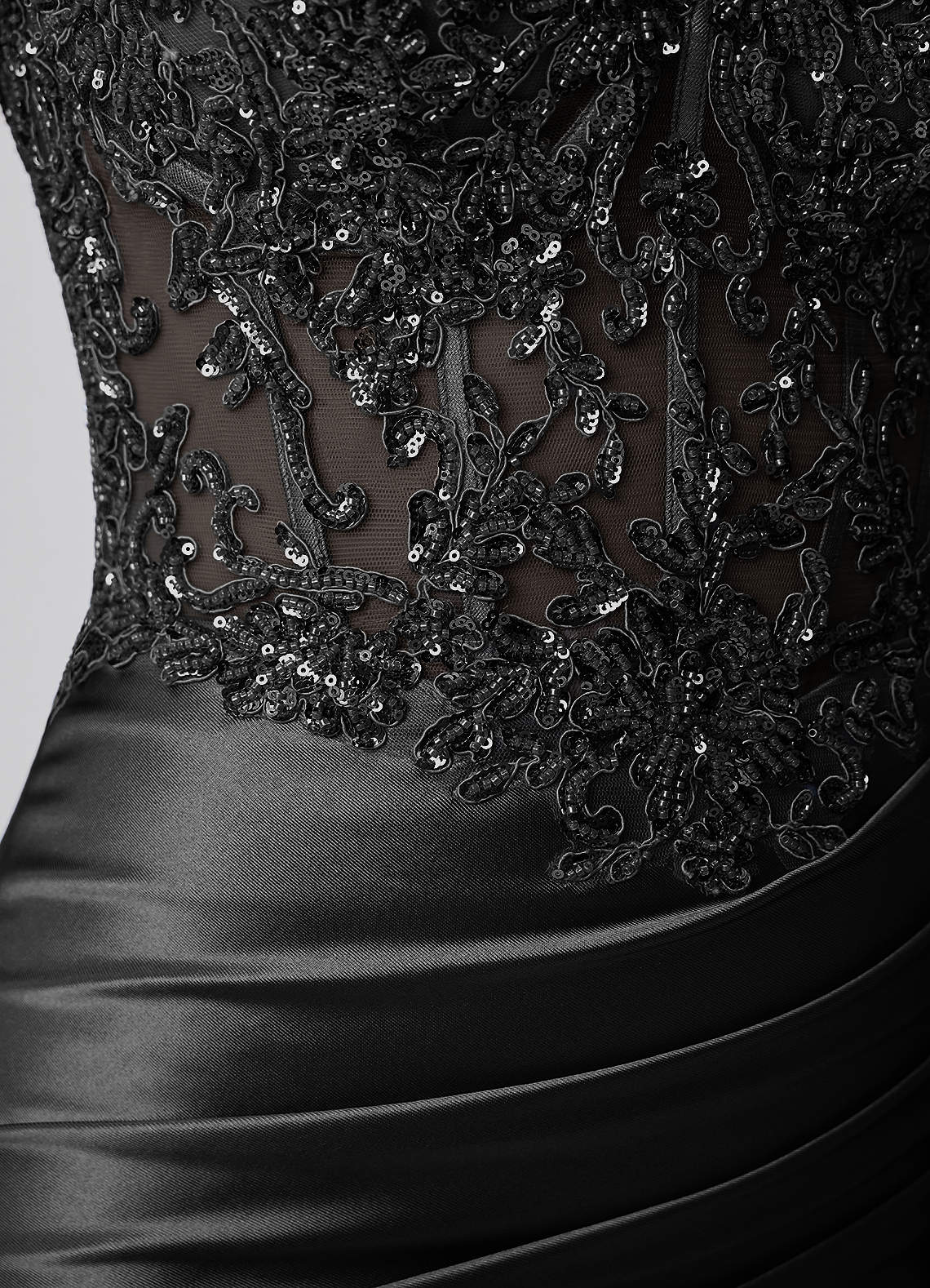 Oralien Bodycon Mini Off-the-Shoulder Satin Prom Dress in black