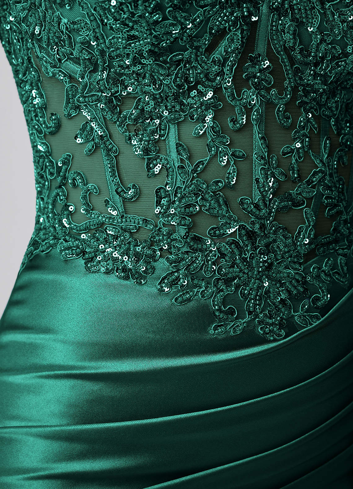 Oralien Bodycon Mini Off-the-Shoulder Satin Prom Dress in green
