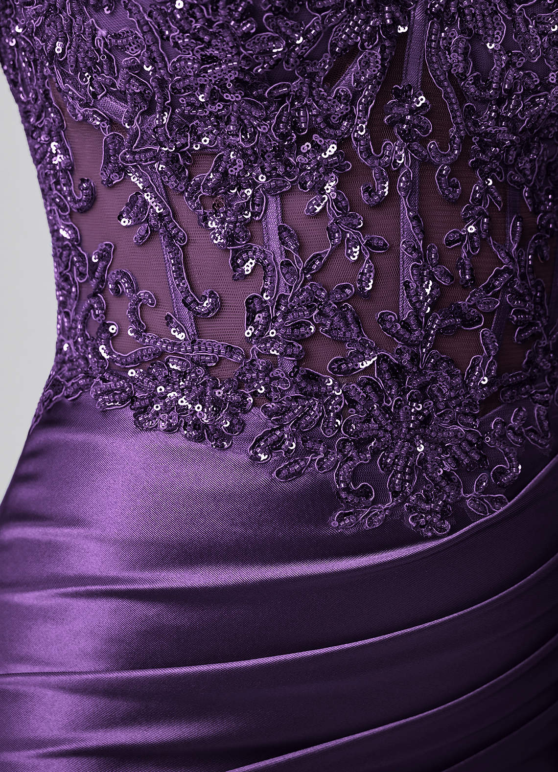 Oralien Bodycon Mini Off-the-Shoulder Satin Prom Dress in Plum