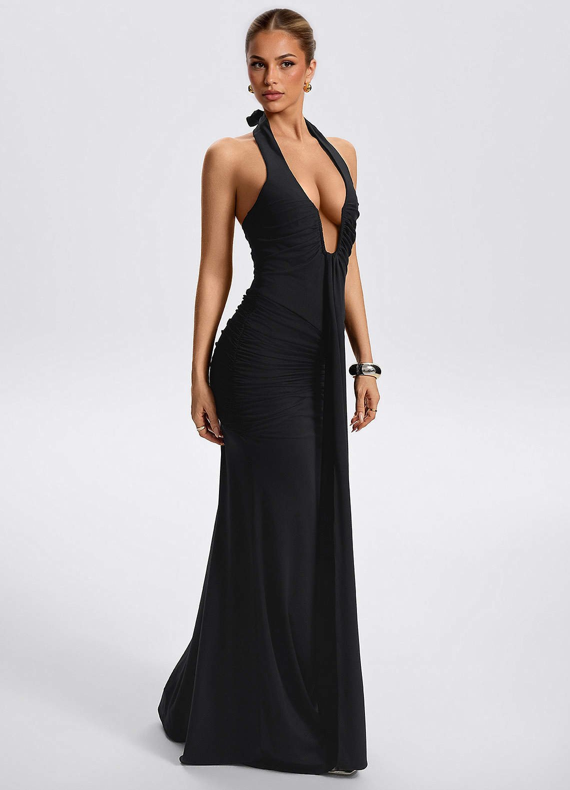 Oriana Black Maxi Dress
