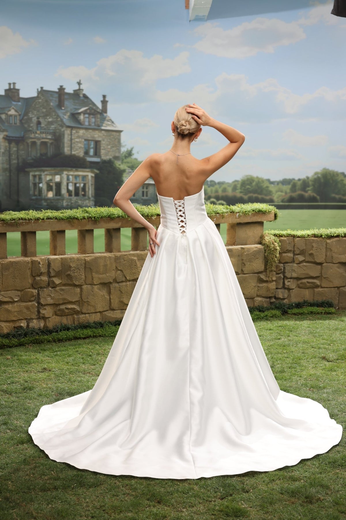 Orla white wedding dress back view 5