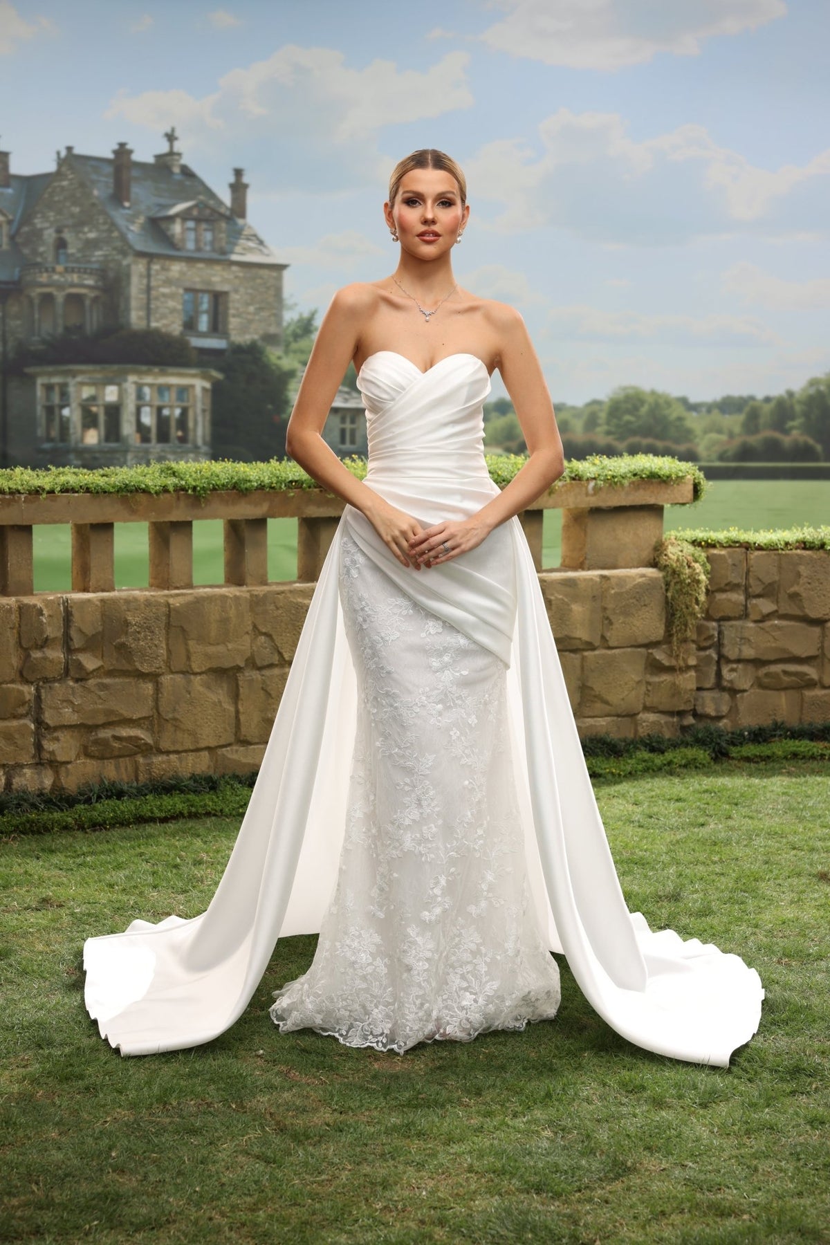 Orla white wedding dress side view 2